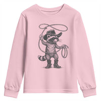Vintage Raccoon Cowboy Youth Sweatshirt Cowgirl Trash Panda Western Country Meme - Wonder Print Shop