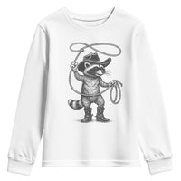 Vintage Raccoon Cowboy Youth Sweatshirt Cowgirl Trash Panda Western Country Meme - Wonder Print Shop