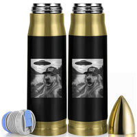 Dog Selfie With Alien UFO Bullet Tumbler Funny Fishing Golden Retriever Smoking Dog Lover - Wonder Print Shop