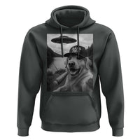 Dog Selfie With Alien UFO Hoodie Funny Fishing Golden Retriever Smoking Dog Lover - Wonder Print Shop