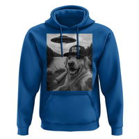 Dog Selfie With Alien UFO Hoodie Funny Fishing Golden Retriever Smoking Dog Lover - Wonder Print Shop
