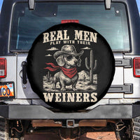 Funny Dachshund Cowboy Spare Tire Cover Real Men Play With Their Weiners - Wonder Print Shop