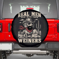 Funny Dachshund Cowboy Spare Tire Cover Real Men Play With Their Weiners - Wonder Print Shop