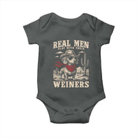 Funny Dachshund Cowboy Baby Onesie Real Men Play With Their Weiners - Wonder Print Shop