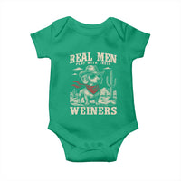 Funny Dachshund Cowboy Baby Onesie Real Men Play With Their Weiners - Wonder Print Shop