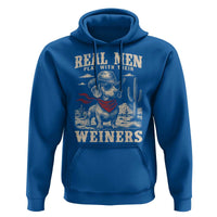 Funny Dachshund Cowboy Hoodie Real Men Play With Their Weiners - Wonder Print Shop
