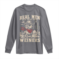 Funny Dachshund Cowboy Long Sleeve Shirt Real Men Play With Their Weiners - Wonder Print Shop
