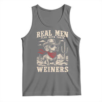 Funny Dachshund Cowboy Tank Top Real Men Play With Their Weiners - Wonder Print Shop