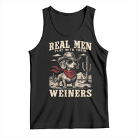 Funny Dachshund Cowboy Tank Top Real Men Play With Their Weiners - Wonder Print Shop