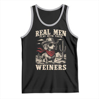 Funny Dachshund Cowboy Tank Top Real Men Play With Their Weiners - Wonder Print Shop
