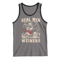 Funny Dachshund Cowboy Tank Top Real Men Play With Their Weiners - Wonder Print Shop