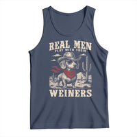 Funny Dachshund Cowboy Tank Top Real Men Play With Their Weiners - Wonder Print Shop