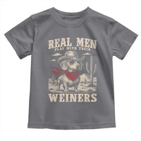 Funny Dachshund Cowboy Toddler T Shirt Real Men Play With Their Weiners - Wonder Print Shop