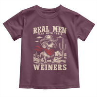 Funny Dachshund Cowboy Toddler T Shirt Real Men Play With Their Weiners - Wonder Print Shop