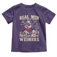 Funny Dachshund Cowboy Toddler T Shirt Real Men Play With Their Weiners - Wonder Print Shop