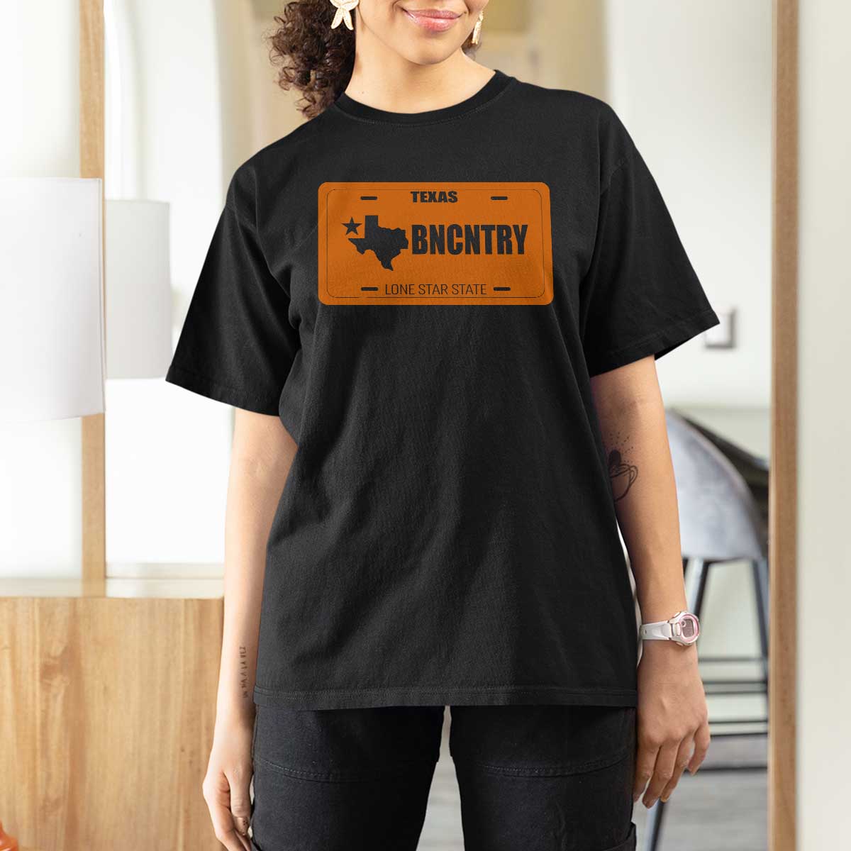 Texas T Shirt For Women Lone Star State Western Cowboy BNCNTRY Country - Wonder Print Shop