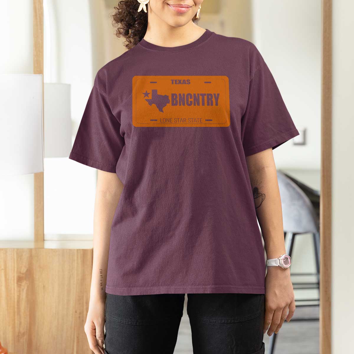 Texas T Shirt For Women Lone Star State Western Cowboy BNCNTRY Country - Wonder Print Shop
