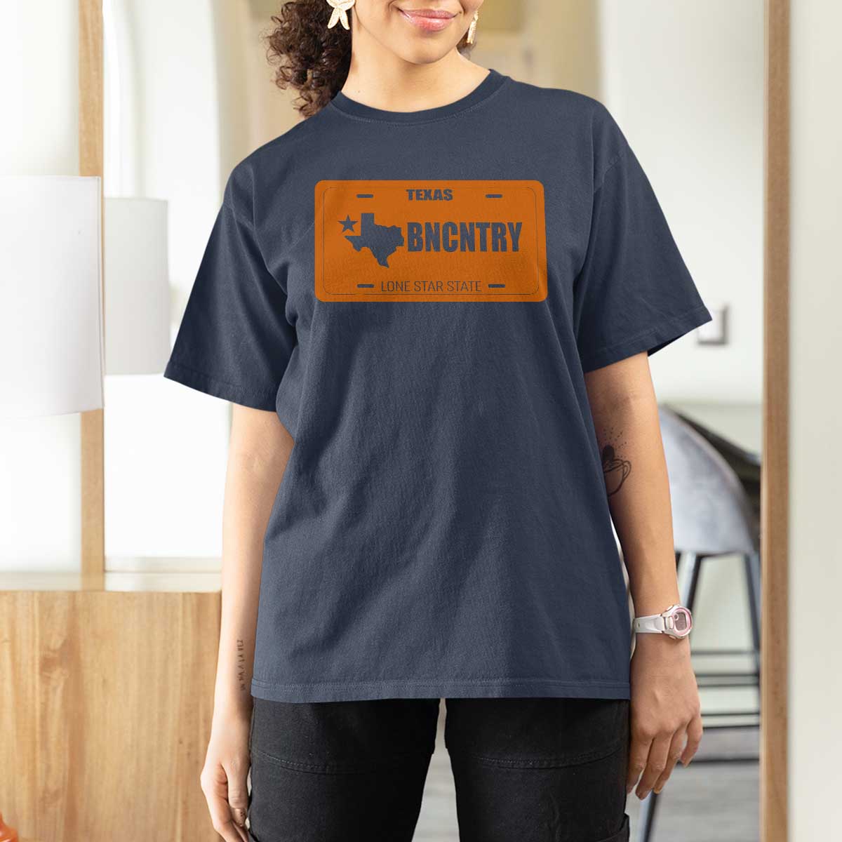 Texas T Shirt For Women Lone Star State Western Cowboy BNCNTRY Country - Wonder Print Shop