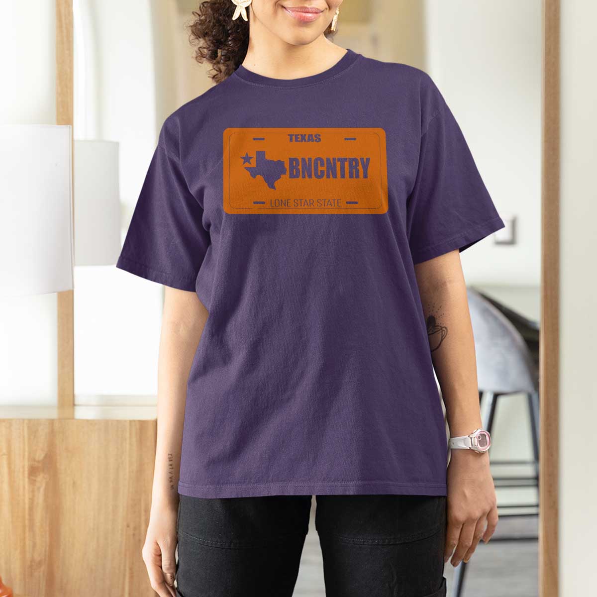 Texas T Shirt For Women Lone Star State Western Cowboy BNCNTRY Country - Wonder Print Shop