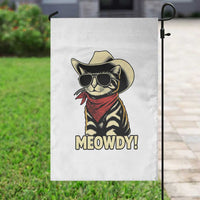 Vintage Cowboy Cat Garden Flag Retro 90s Western Country Rodeo Meowdy Partner - Wonder Print Shop