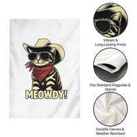 Vintage Cowboy Cat Garden Flag Retro 90s Western Country Rodeo Meowdy Partner - Wonder Print Shop
