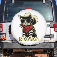 Vintage Cowboy Cat Spare Tire Cover Retro 90s Western Country Rodeo Meowdy Partner - Wonder Print Shop