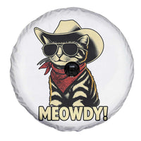 Vintage Cowboy Cat Spare Tire Cover Retro 90s Western Country Rodeo Meowdy Partner - Wonder Print Shop