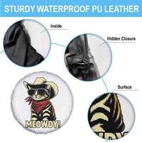 Vintage Cowboy Cat Spare Tire Cover Retro 90s Western Country Rodeo Meowdy Partner - Wonder Print Shop