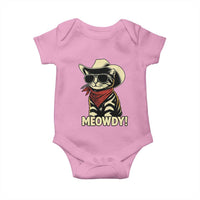 Vintage Cowboy Cat Baby Onesie Retro 90s Western Country Rodeo Meowdy Partner - Wonder Print Shop