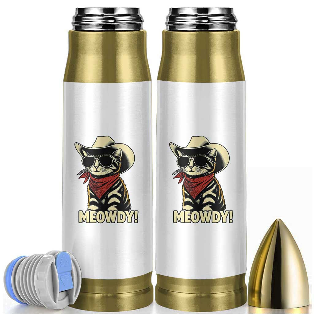 Vintage Cowboy Cat Bullet Tumbler Retro 90s Western Country Rodeo Meowdy Partner - Wonder Print Shop