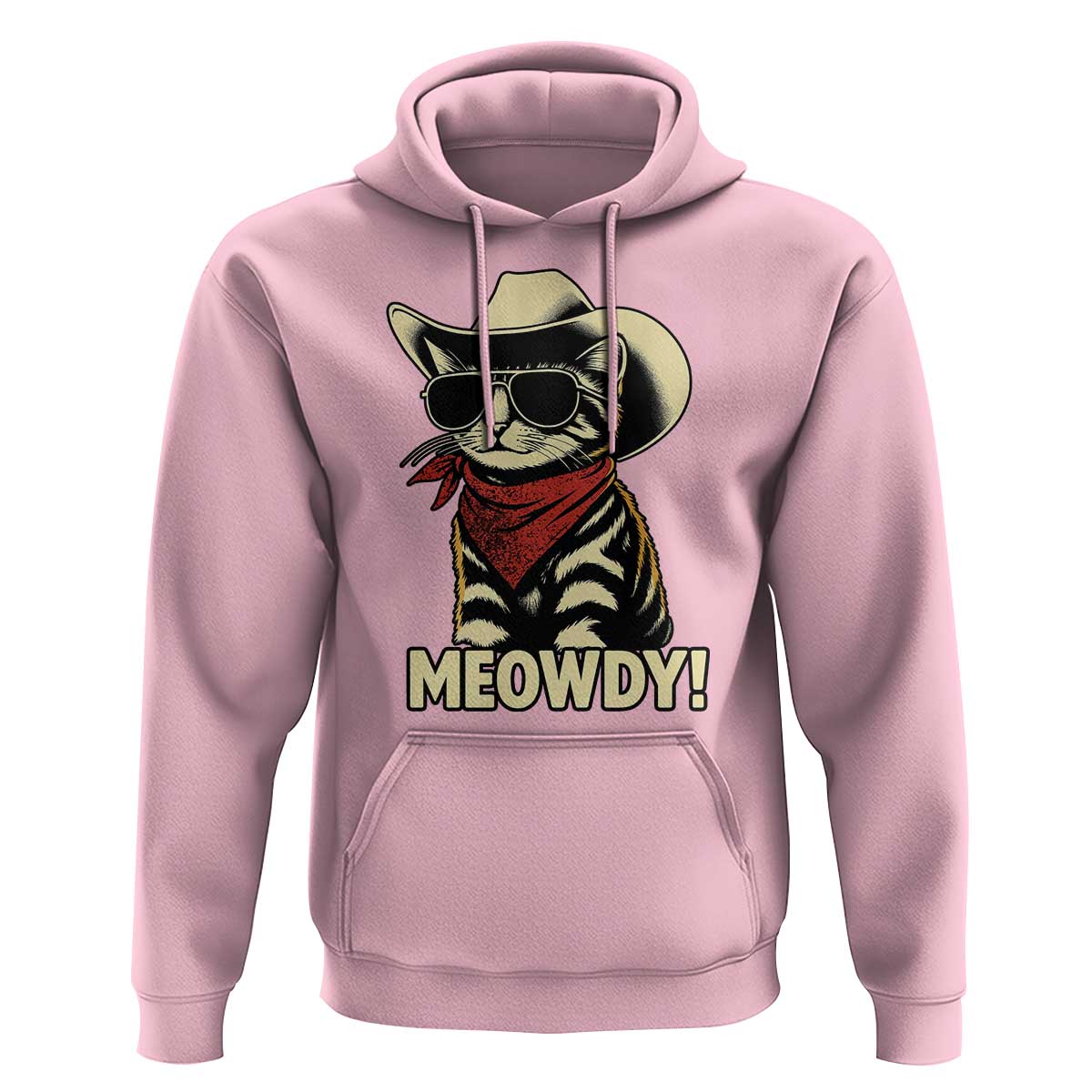 Vintage Cowboy Cat Hoodie Retro 90s Western Country Rodeo Meowdy Partner - Wonder Print Shop