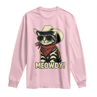 Vintage Cowboy Cat Long Sleeve Shirt Retro 90s Western Country Rodeo Meowdy Partner - Wonder Print Shop