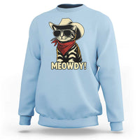 Vintage Cowboy Cat Sweatshirt Retro 90s Western Country Rodeo Meowdy Partner - Wonder Print Shop