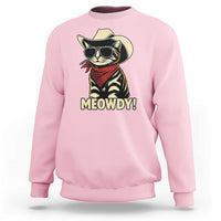 Vintage Cowboy Cat Sweatshirt Retro 90s Western Country Rodeo Meowdy Partner - Wonder Print Shop