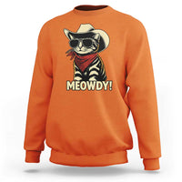 Vintage Cowboy Cat Sweatshirt Retro 90s Western Country Rodeo Meowdy Partner - Wonder Print Shop