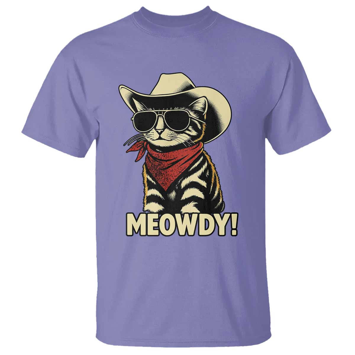 Vintage Cowboy Cat T Shirt Retro 90s Western Country Rodeo Meowdy Partner - Wonder Print Shop