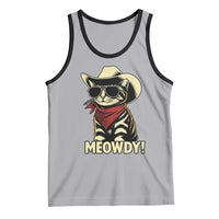 Vintage Cowboy Cat Tank Top Retro 90s Western Country Rodeo Meowdy Partner - Wonder Print Shop