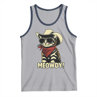 Vintage Cowboy Cat Tank Top Retro 90s Western Country Rodeo Meowdy Partner - Wonder Print Shop
