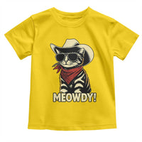 Vintage Cowboy Cat Toddler T Shirt Retro 90s Western Country Rodeo Meowdy Partner - Wonder Print Shop