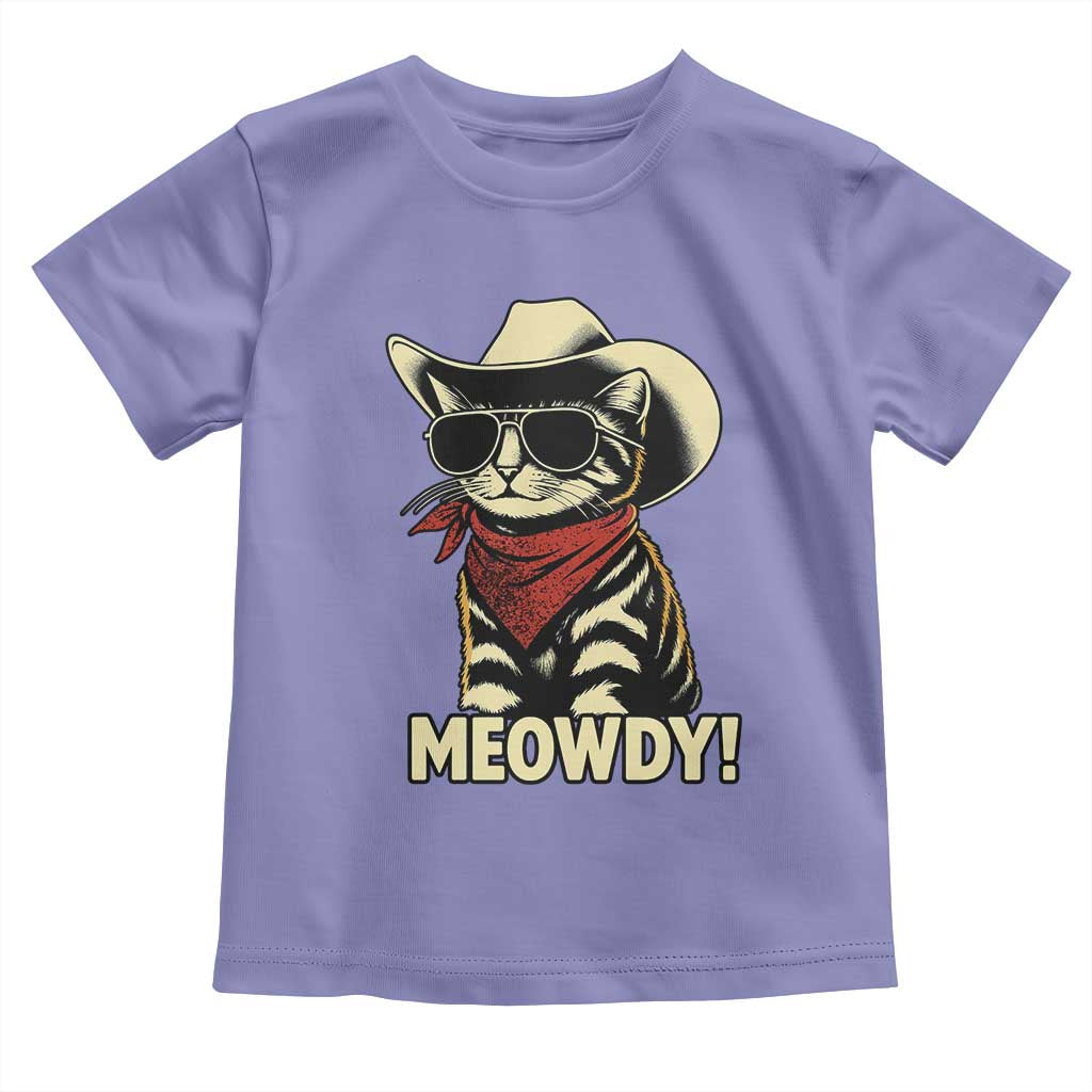 Vintage Cowboy Cat Toddler T Shirt Retro 90s Western Country Rodeo Meowdy Partner - Wonder Print Shop