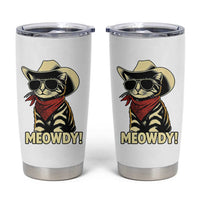 Vintage Cowboy Cat Tumbler Cup Retro 90s Western Country Rodeo Meowdy Partner - Wonder Print Shop