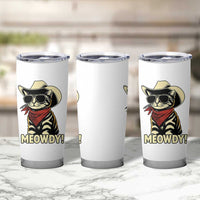 Vintage Cowboy Cat Tumbler Cup Retro 90s Western Country Rodeo Meowdy Partner - Wonder Print Shop