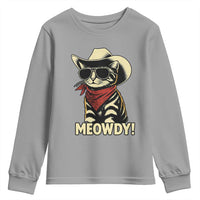 Vintage Cowboy Cat Youth Sweatshirt Retro 90s Western Country Rodeo Meowdy Partner - Wonder Print Shop