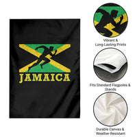 Jamaican Flag Track And Field Garden Flag Retro Vintage Jamaica Runner Track Team - Wonder Print Shop