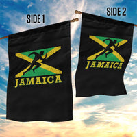 Jamaican Flag Track And Field Garden Flag Retro Vintage Jamaica Runner Track Team - Wonder Print Shop