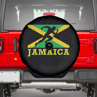 Jamaican Flag Track And Field Spare Tire Cover Retro Vintage Jamaica Runner Track Team - Wonder Print Shop