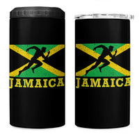 Jamaican Flag Track And Field 4 in 1 Can Cooler Tumbler Retro Vintage Jamaica Runner Track Team - Wonder Print Shop