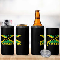 Jamaican Flag Track And Field 4 in 1 Can Cooler Tumbler Retro Vintage Jamaica Runner Track Team - Wonder Print Shop