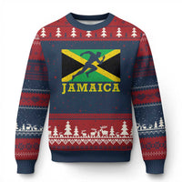 Jamaican Flag Track And Field Ugly Christmas Sweater Retro Vintage Jamaica Runner Track Team - Wonder Print Shop
