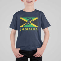 Jamaican Flag Track And Field T Shirt For Kid Retro Vintage Jamaica Runner Track Team - Wonder Print Shop